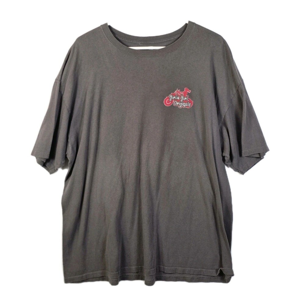 Girlie Girl Women's XXL Gray Biker‎ Short Sleeve T-Shirt